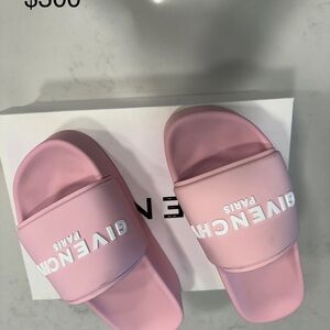 Givenchy Light Pink Logo Sandals